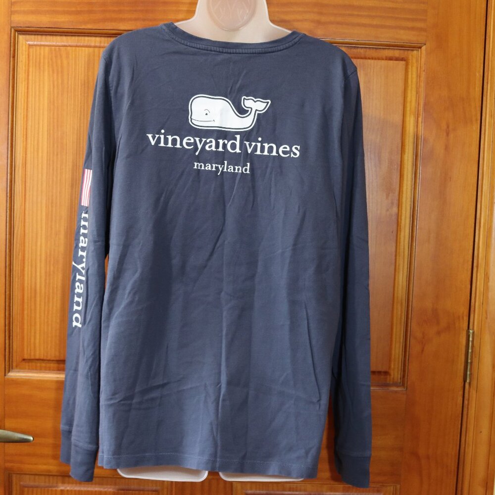 Vineyard Vines Maryland Long Sleeve Navy Blue T-shirt XL